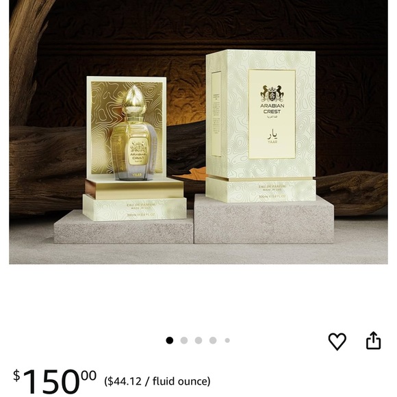 Arabian Crest Other - Candle Holder in Cream and Gold